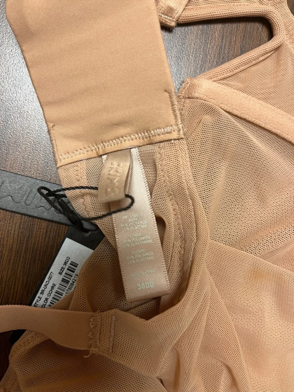 Skims Mesh One Wire Bra in Ochre, size 36 DD, new with tags - Picture 12 of 12